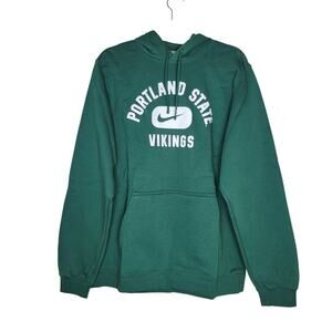 Nike Portland State Vikings Hoodie Large Green Pullover NCAA Collage Football
